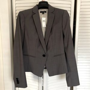 NWT Ann Taylor Gray Stripped Suit Jacket